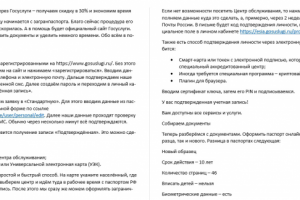 "Оформляем загранпаспорт" оптимизированный SEO-текст 2018г