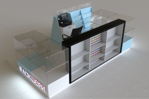 3D визуализация торгового острова LUXERY