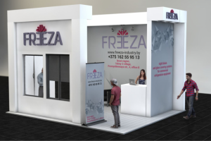 3D визуализация выставочного стенда FREEZA