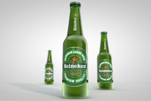 предметная 3D визуализация пивной бутылки