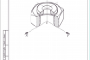 Аксонометрия накидной гайки