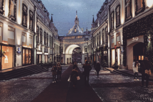 Новогодняя улица бутиков