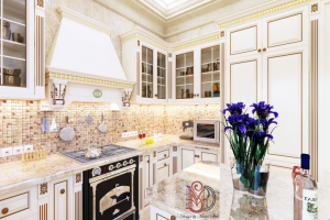 Кухня-столовая в классическом стиле. Вид 7