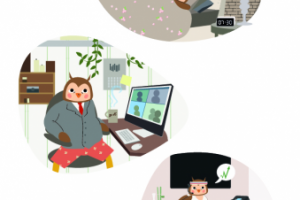 Картун-флет иллюстрация