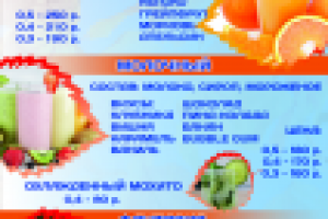 коктейльная карта