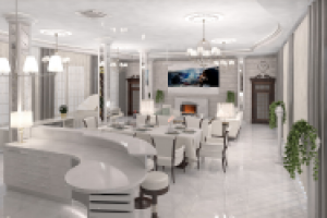 Проект дизайна гостинной элитного дома