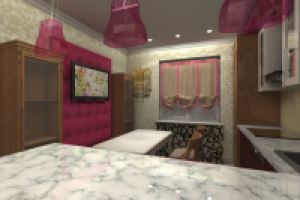 Кухня в двухкомнатной квартире - вариант со второй дверью