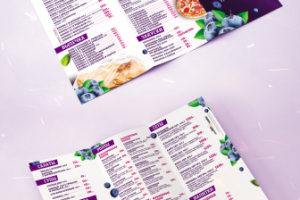 Лифлет доставки кафе «Черника»