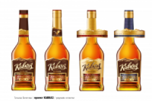 Дизайн крепкого алкоголя - коньяк Кавказ