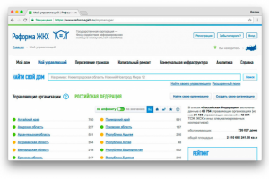 Парсер и сбор данных с сайта ЖКХ