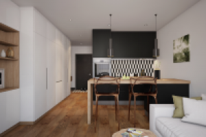 Студия с зеленым акцентом 2