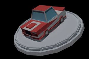 лоу поли модль машины