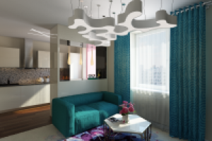 Квартира-студия в современном стиле. ул.1905 г., г. Москва.