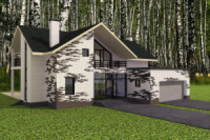 Отделка фасада загородного дома