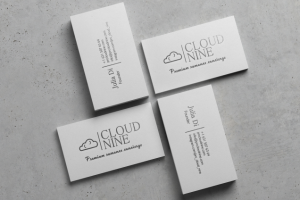 Визитка "Cloud Nine" с тиснением фольгой