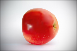 Яблоко в векторном формате.