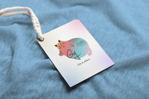 Логотип для производства детского постельного белья Котик Глю