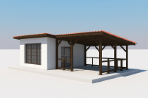 Дом с навесом