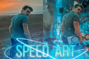 Обложка для YouTube в формате "до" и "после"