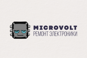 Логотип MICROVOLT (ремонт электроники)