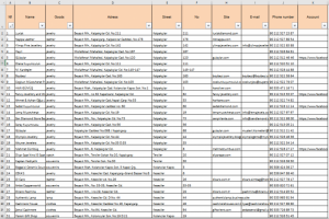 База данных торговых точек на Гранд Базаре в Стамбуле.