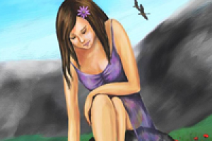 Девушка возле реки