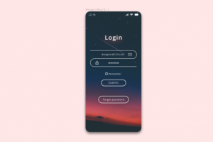 Login page for phone