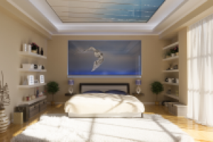 Дизайн спальни с панорамными окнами и отличным видом