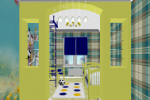 Проект детской 18 кв.м. Детская для двух мальчиков 2 и 4 года.