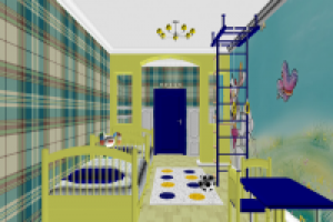 Проект детской 18 кв.м. Детская для двух мальчиков 2 и 4 года.