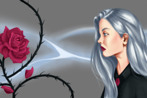 Девушка и роза