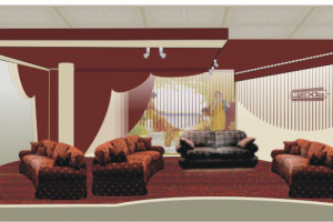 подиум в магазине мебели