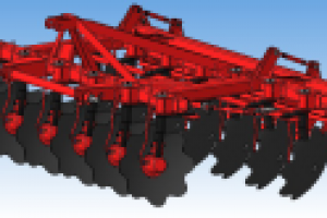 3D Сборка дисковой бороны