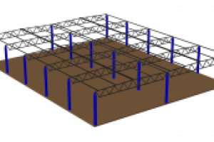 Каркас быстровозводимого ангара