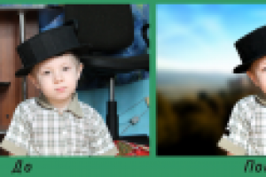 Монтаж + ретушь детской фотографии