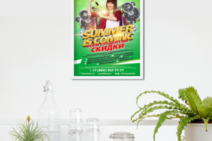 Дизайн постера фитнес-клуба