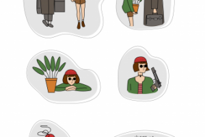 стикеры-наклейки Леон