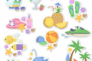 стикеры на тему пляжного отдыха