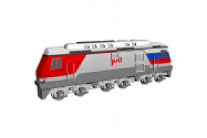 Тепловоз 3D модель ( магнит )