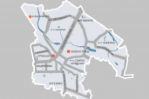 Карта Зеленограда в векторе