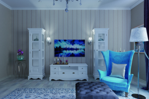 Гостиная-библиотека