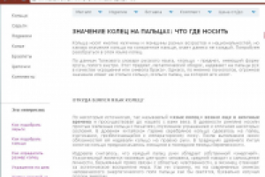 Текст на тему: "Значение колец"