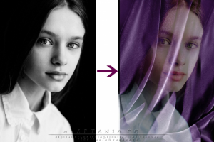 Арт-ретушь фото "под вуалью"