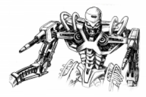 Эскиз робота для игровой заставки