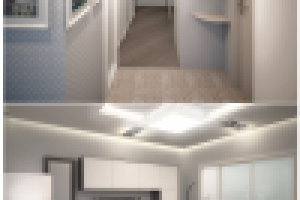 коридор и раздвижные двери из гостиной