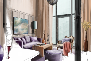 Интерьерный скетч