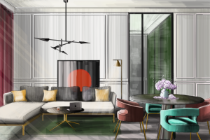 Интерьерный скетч