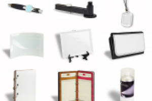 Канцелярия для нанесения. Блокнот, стекло.