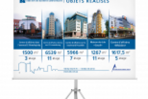 Презентационный стенд строительной компании "ДАЗ"