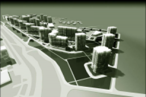 Визуализация проекта застройки микрорайона